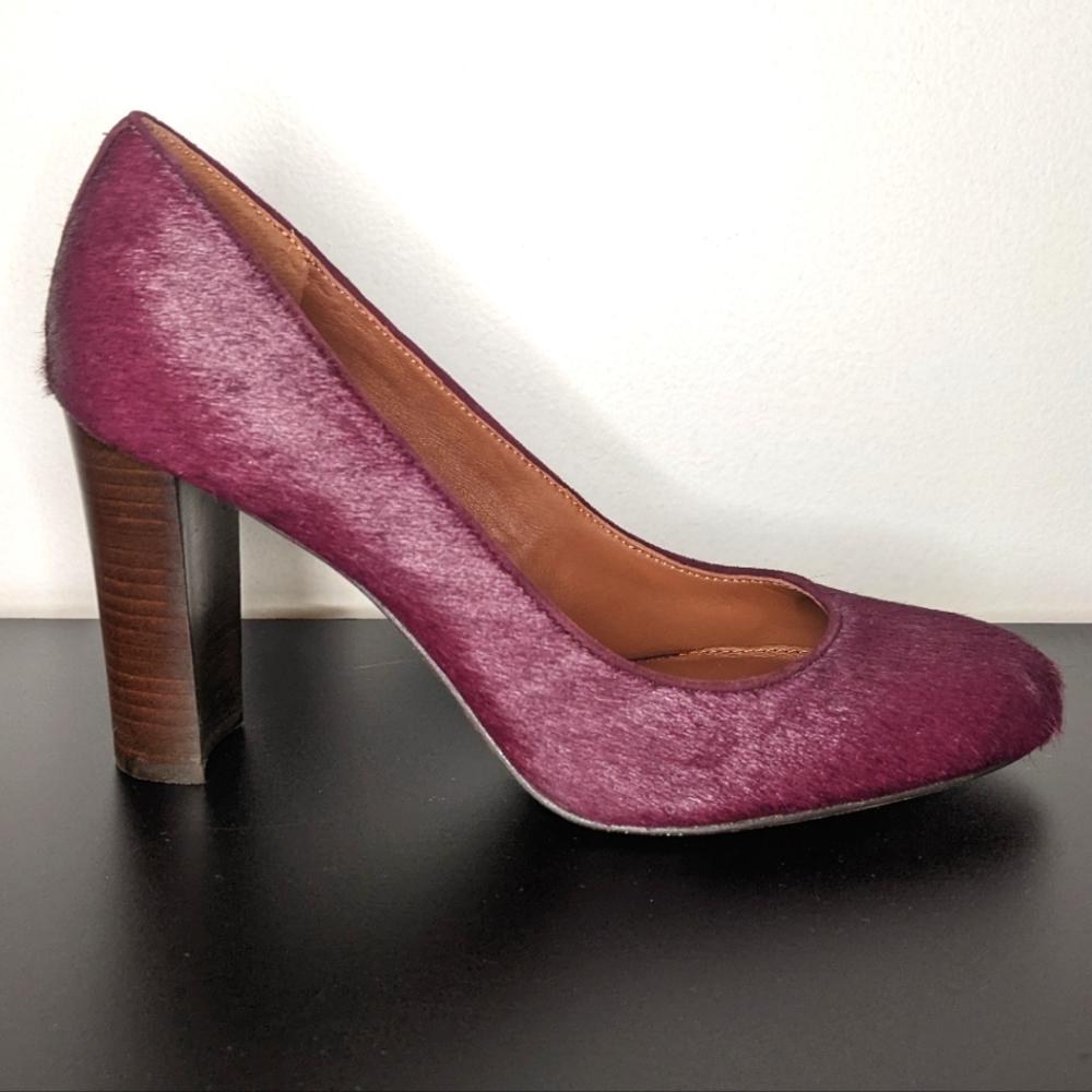 Ralph Lauren Maroon Genuine Calfskin Pumps